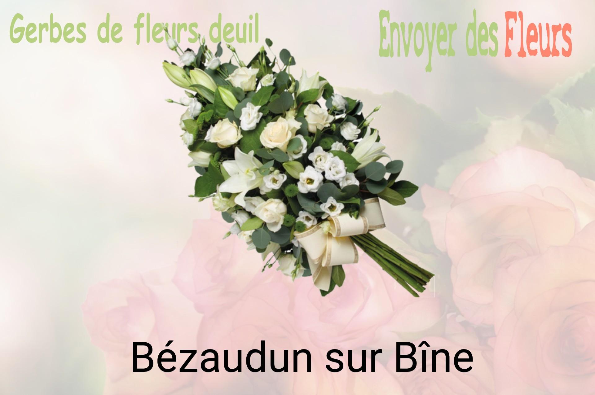 Gerbe de fleurs de deuil livrée à Bézaudun-sur-Bîne